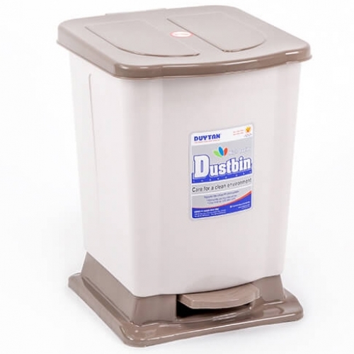 Thùng đựng rác 10kg dậm chân lắp bật loại vuông