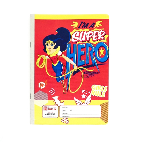 Vở ô ly 0580 School DC Super Hero Girls 48 trang Hồng Hà