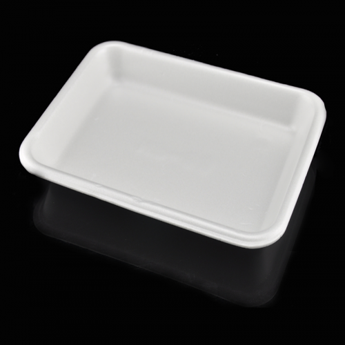 Khay xốp đựng thực phẩm trắng M40, kích thước 22,5 x 14,5 x 2,8 cm (khoảng 100 cái/dây, 1000 cái/cây)